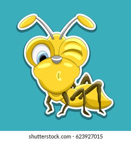 Vector Stock Illustrations isolated Emoji character cartoon Ant stickers emoticons with different emotions for site, info graphic, video, animation, websites, e-mails, newsletters, report, comic