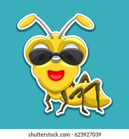 Vector Stock Illustrations isolated Emoji character cartoon Ant stickers emoticons with different emotions for site, info graphic, video, animation, websites, e-mails, newsletters, report, comic