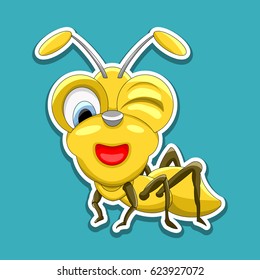 Vector Stock Illustrations isolated Emoji character cartoon Ant stickers emoticons with different emotions for site, info graphic, video, animation, websites, e-mails, newsletters, report, comic