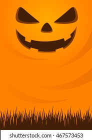 Vector stock of jack o lantern face halloween background