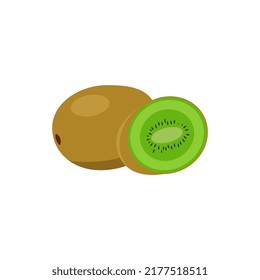 Vector stock kiwi simple ilustración