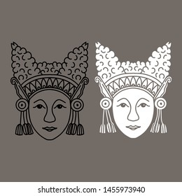 Vector stock of Legong Dance, The Balinese traditional dance origin Indonesia
