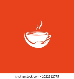Vector stock logo, abstract cafe, cafeteria and bistro vector template. Illustration design of logotype business coffee. Vector cup with drink icon.