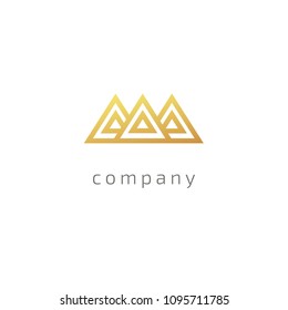 Vector stock logo, abstract crown vector template. Illustration design of elegant, premium and royal logotype queen and king crown on a dark background. Vector icon of wedding.