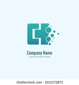 Vector stock logo, abstract medical vector template. Illustration design of business logotype clinic. Vector people and cross web icon. 