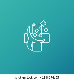 Vector stock logo, abstract medical vector template. Illustration design of business logotype clinic. Vector people and cross web icon.