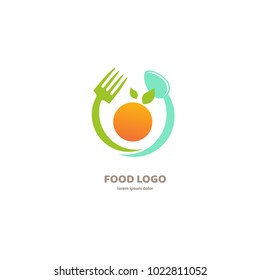 Vector stock logo, abstract natural food vector template. Illustration design of logotype business cooking. Vector nutrition web icon.