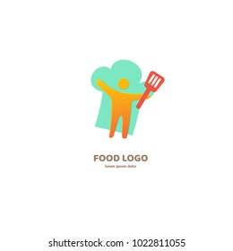Vector stock logo, abstract natural food vector template. Illustration design of logotype business cooking. Vector nutrition web icon.