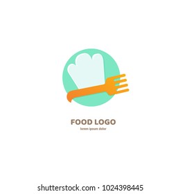 Vector stock logo, abstract natural food vector template. Illustration design of logotype business cooking. Vector nutrition web icon.