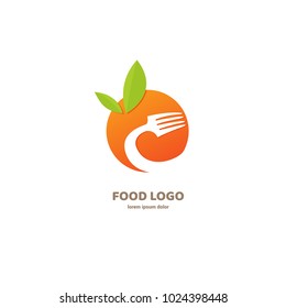 Vector stock logo, abstract natural food vector template. Illustration design of logotype business cooking. Vector nutrition web icon.