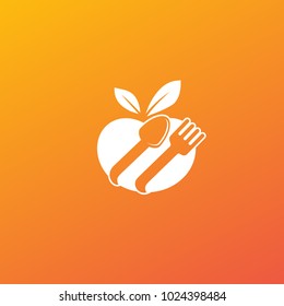 Vector stock logo, abstract natural food vector template. Illustration design of logotype business cooking. Vector nutrition web icon.