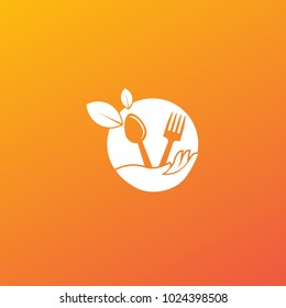 Vector stock logo, abstract natural food vector template. Illustration design of logotype business cooking. Vector nutrition web icon.