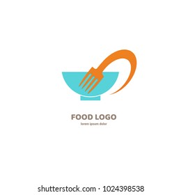 Vector stock logo, abstract natural food vector template. Illustration design of logotype business cooking. Vector nutrition web icon.