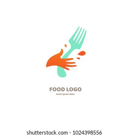 Vector stock logo, abstract natural food vector template. Illustration design of logotype business cooking. Vector nutrition web icon.