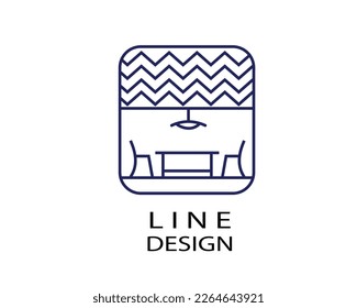 Stocklogo für Vektorgrafik, abstraktes Zeichen für Café, Vektorvorlage für Cafeteria und Bistro. Illustration Design von monoline, minimalistischen, einfachen logotype Kaffee.