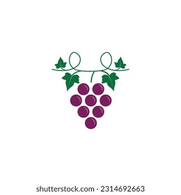 Vector stock logo, abstract wine vector template. Illustration design of elegant logotype wine store on a dark claret