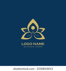 Vector Stock Lotus Flower Logo Inspiración Estética