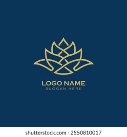 Vector Stock Lotus Flower Logo Inspiración Estética