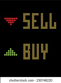 Vector Stock Market 'buy And Sell' Ticker Headlines