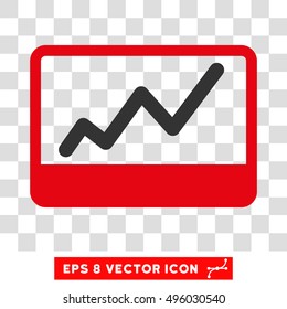 Vector Stock Market EPS vector pictograph. Illustration style is flat iconic bicolor gray and intensive red symbol on a transparent background.
