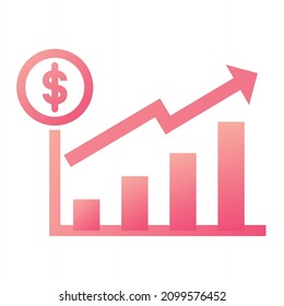 Vector Stock Market Glyph Gradient Icon Design
