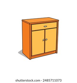 Vector stock mini wardrobe icon on transparent background