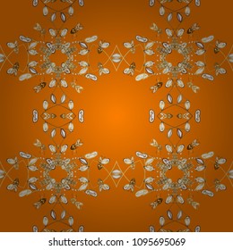 Vector - stock. Modern stylish texture. Seamless Gentle, spring on orange, yellow and brown colors.