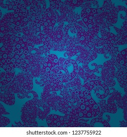 Vector - stock. Modern stylish texture. Seamless Gentle, spring on blue and violet colors.