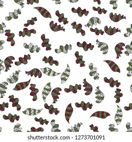 Vector - stock. Modern stylish texture. Seamless Gentle, spring on green, white and black colors.