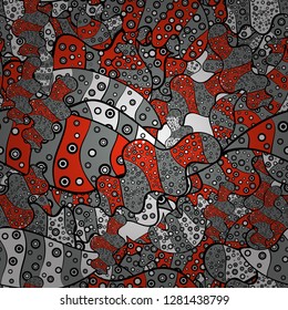 Vector - stock. Modern stylish texture. Seamless Gentle, spring on red, black and gray colors.