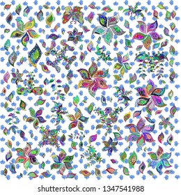 Vector - stock. Modern stylish texture. Seamless Gentle, spring on white, blue and gray colors.