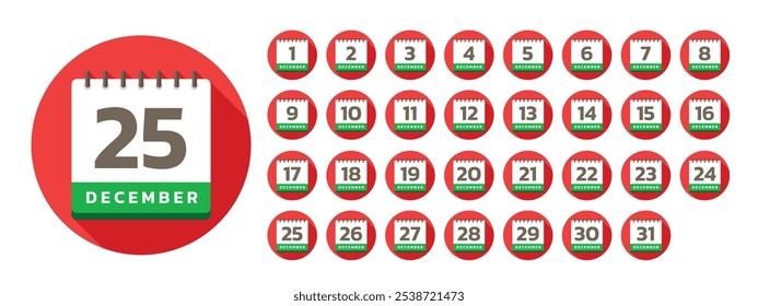 Vector stock de (Mes) Calendario diario Plantilla icono colecciones