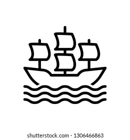 Vector stock for sailing ship