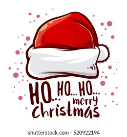 Vector stock of Santa Claus hat with Christmas greetings text