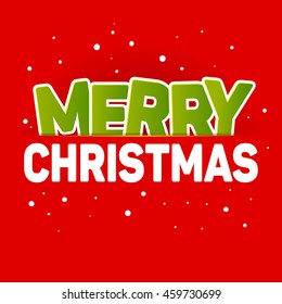 Vector stock of simple Christmas greetings with red background