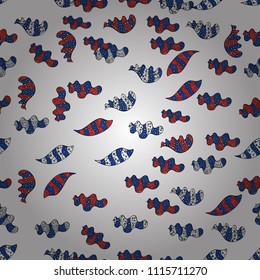 Vector - stock. White, blue and black on colors. Nice background. Doodles cute pattern. Seamless Beautiful fabric pattern.