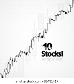 Vector stocks abstract background with up trend