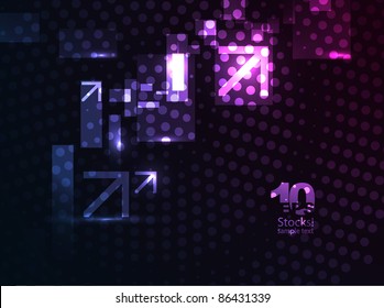 Colas de vectores brillando el fondo abstracto