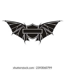 Logo de la insignia de murciélago de la ilustración de vectores