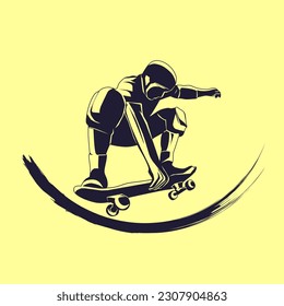 Vector stok skater, vector skate, illustration skater. 