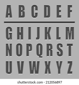 Vector Stone Carved Alphabet Font