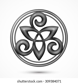 Vector stone celtic triskel symbol