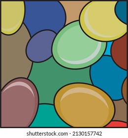 Vector de piedra con colorido.