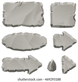 Vector stone design elements for game and web