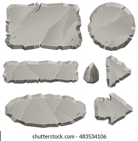 Vector stone design elements for game and web