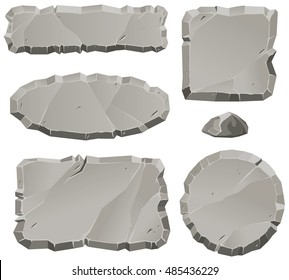 Vector Stone Design Elements For Game And Web