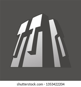 vector stone head logo