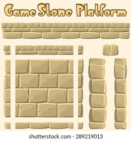 Vector stone platform for games