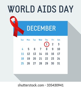Vector stop AIDS  -  1st December AIDS day template