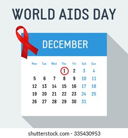 Vector stop AIDS  -  1st December AIDS day template